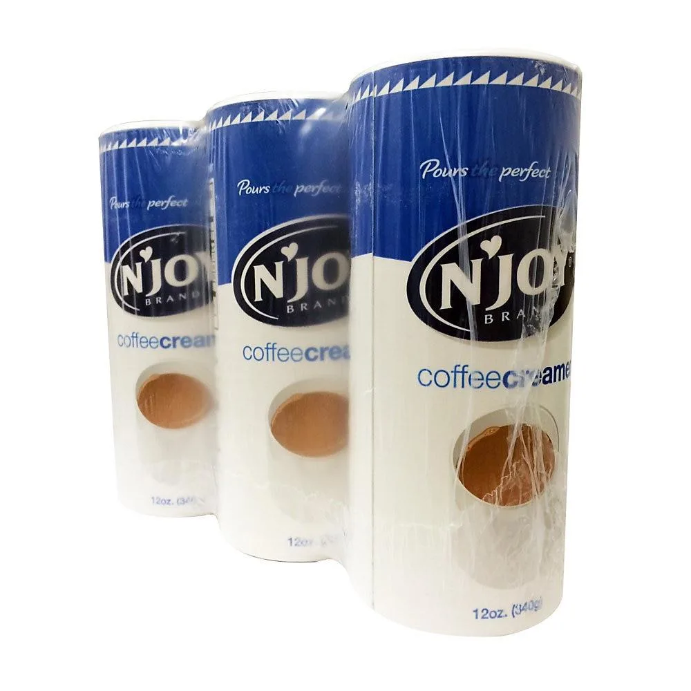 Sugar Foods Corporation Sugar Foods Corporation NJOY Non-Dairy Coffee Creamer Original 12 oz Canister 3 Pack 94255 — product photo