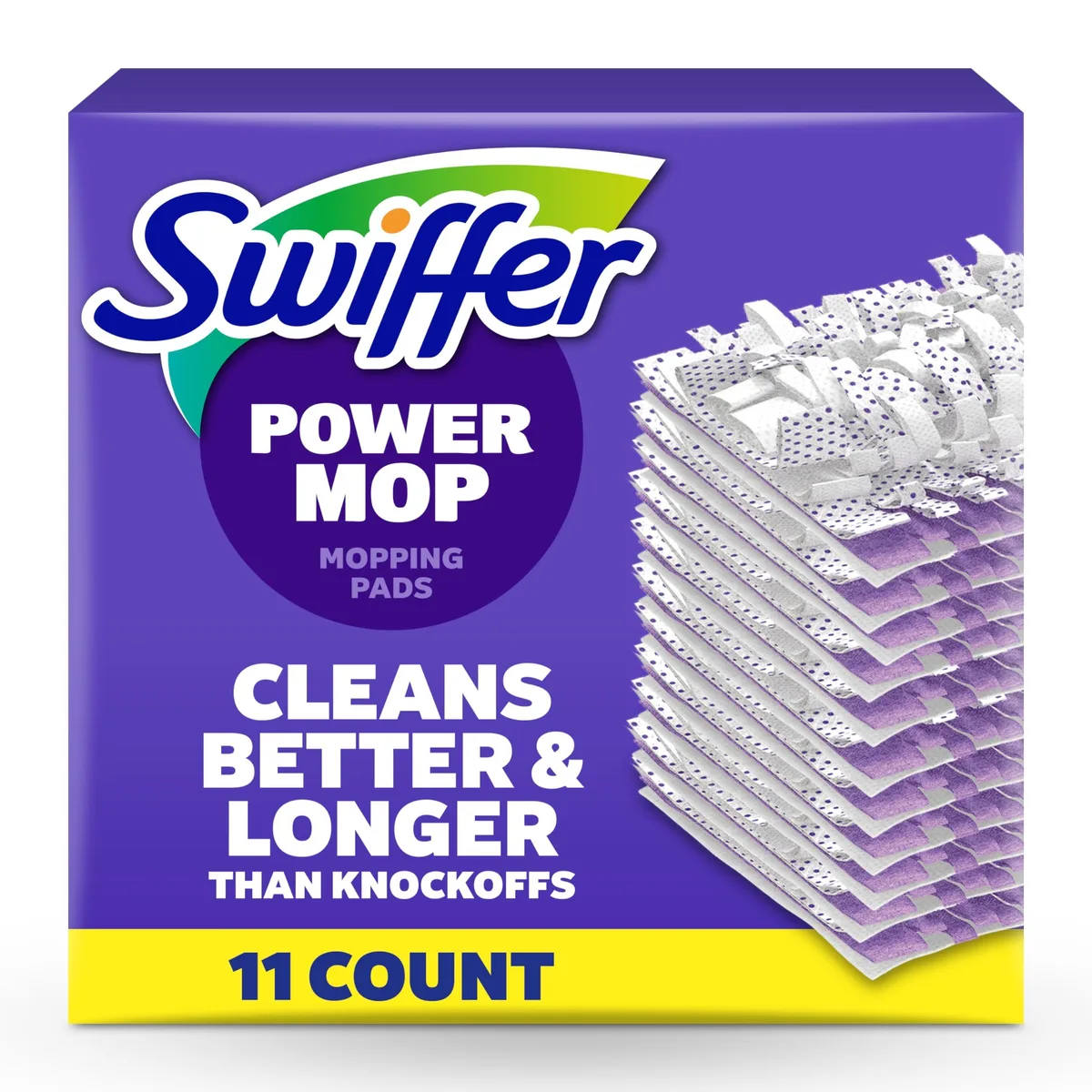 White rectangular box containing eleven multi-surface mopping pad refills