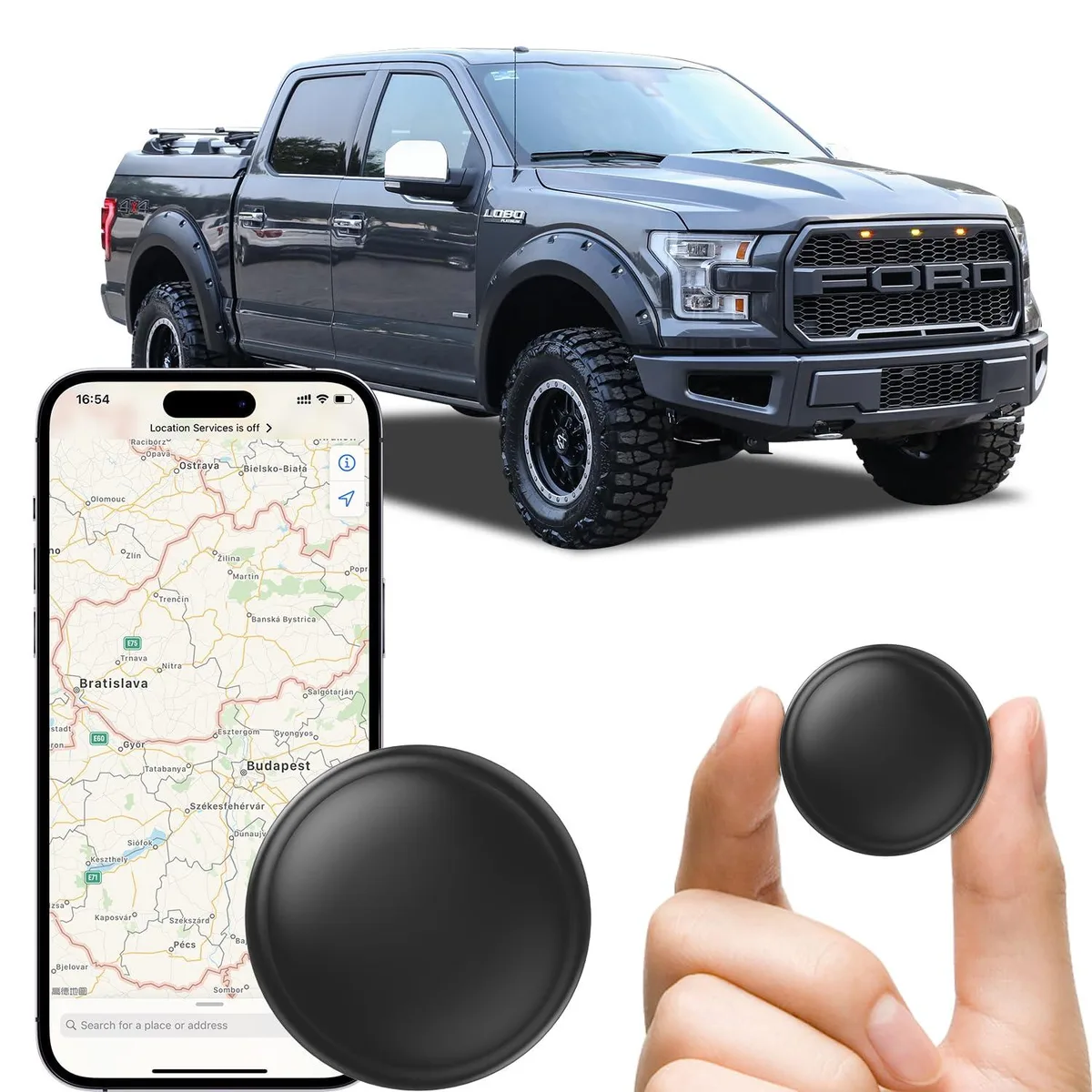  AUDIOVOX F8 GPS Tracker 12ch 365d IP65 Black — product photo