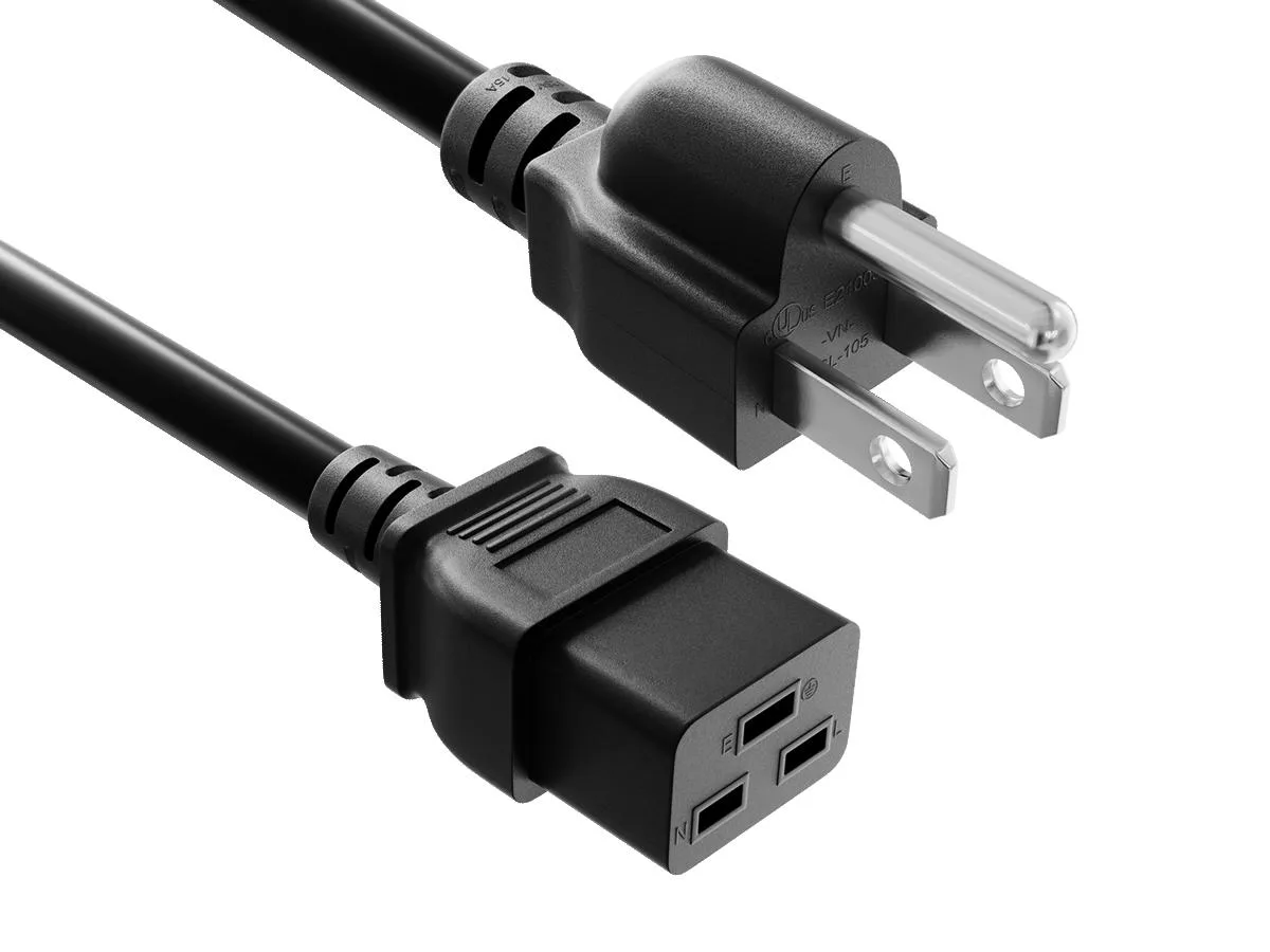 Cable Leader Cable Leader 6ft NEMA 5-15P to C19 14 AWG 15A 125V Black Power Cord — product photo