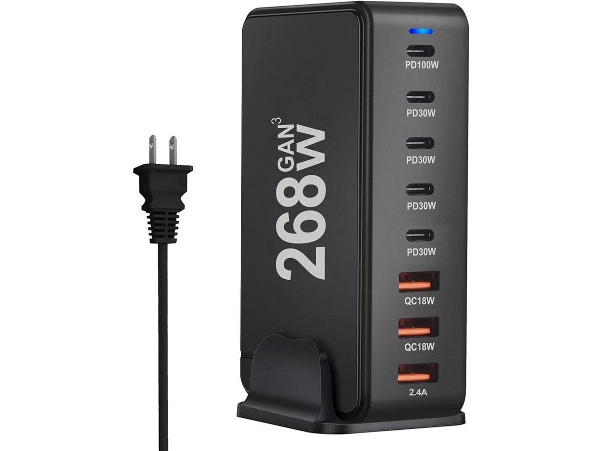 IXJYLCPC IXJYLCPC 268W 8-in-1 USB-C Charger Black — product photo