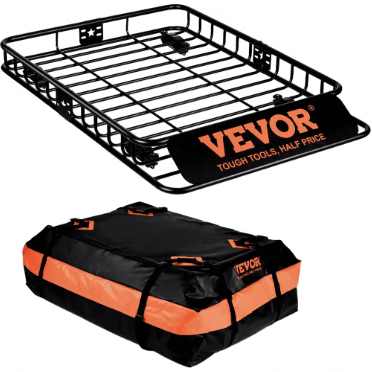 VEVOR VEVOR Roof Rack Cargo Basket 51"x36"x5" 200 LBS with Luggage Bag — product photo