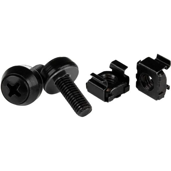 STARTECH STARTECH CABSCREWM6B Server Accessory 50 M6 Screws Cage Nuts Black 12mm — product photo