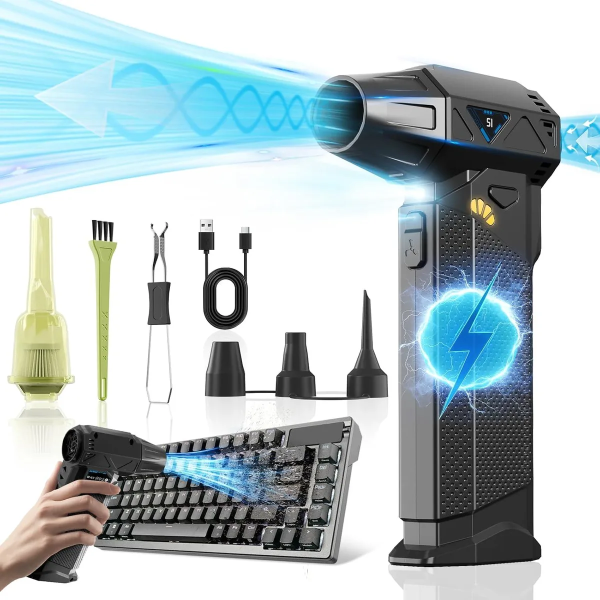 Adepix Adepix Compressed Air Duster 180 000 RPM 8000mAh accessory — product photo