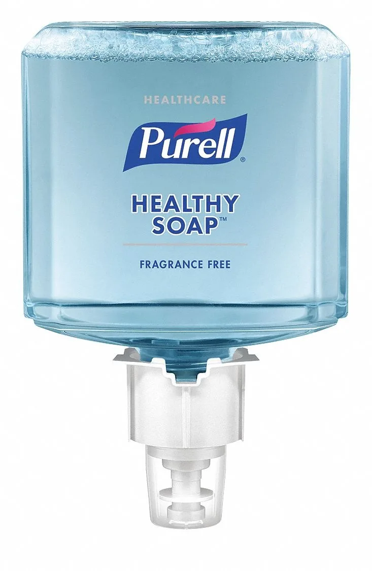 Go-Jo Ind. Go-Jo Ind. 6472-02 Purell unscented liquid hand soap 1200 mL pump bottle PK 2 bath accessory — product photo