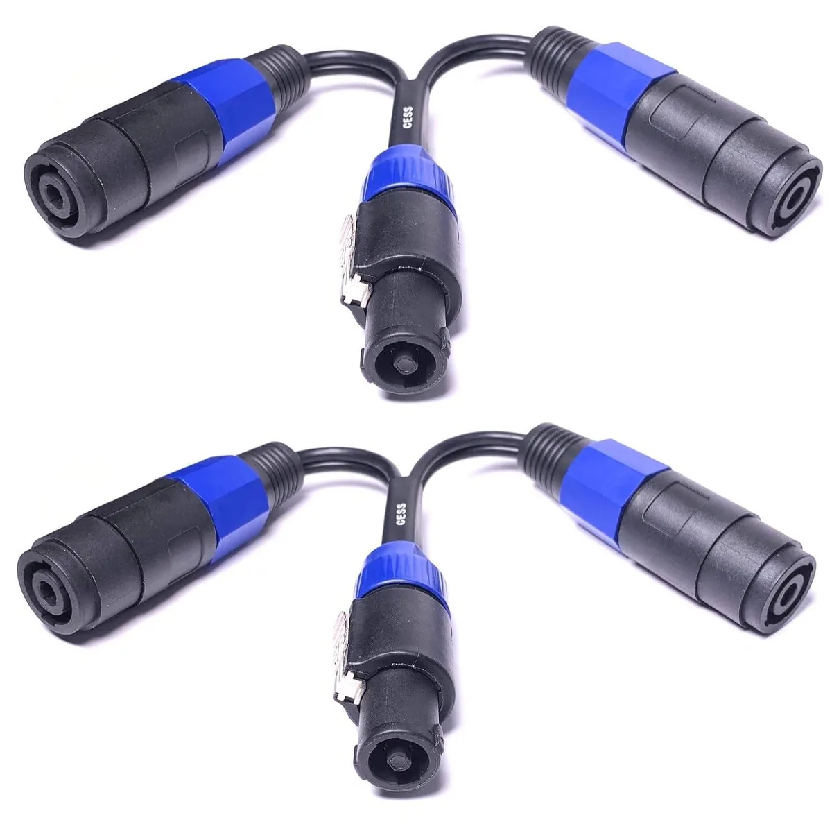PISKEKAT PISKEKAT 132 Speakon Splitter Cable 2-Pack 12 AWG 680 Strand 6 Inch — product photo