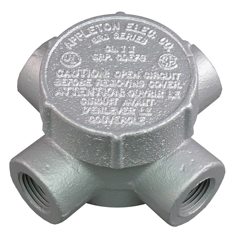 Appleton Century Crofts Appleton Century Crofts GRJX75 Conduit Outlet Body Iron X 3/4 in — product photo