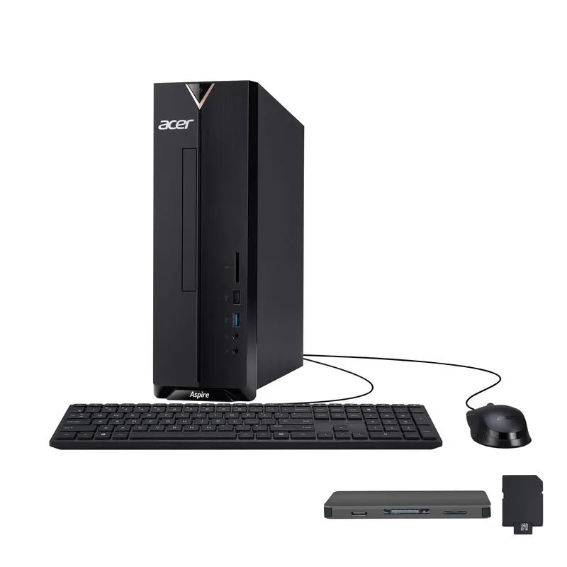 Acer America Acer Aspire XC-840-UB11 Desktop PC Intel Celeron N4505 16GB DDR4 1.5TB Storage Wi-Fi 6 Windows 11 Pro Black — product photo