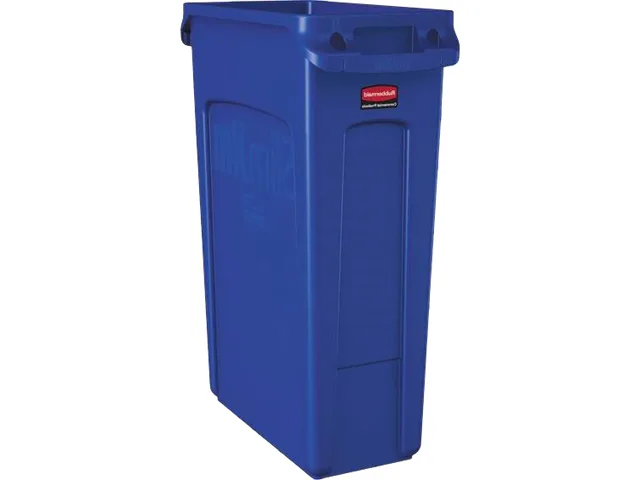 Rubbermaid Commercial Rubbermaid Commercial 1956185CT Slim Jim Vented Container 23 gal Blue 30x22x11 4 pack — product photo
