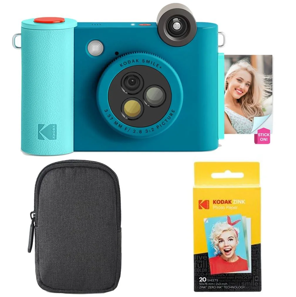 Kodak Kodak Smile+ 2-in-1 Instant Print Camera & Printer Bundle Blue — product photo