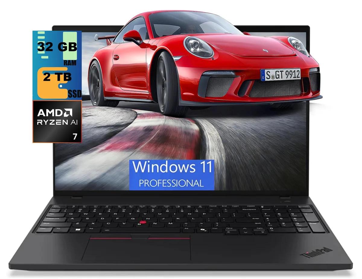 Lenovo Lenovo ThinkPad P16s laptop AMD Ryzen AI 7 350 32GB 2TB 16.0" OLED 4K touchscreen — product photo