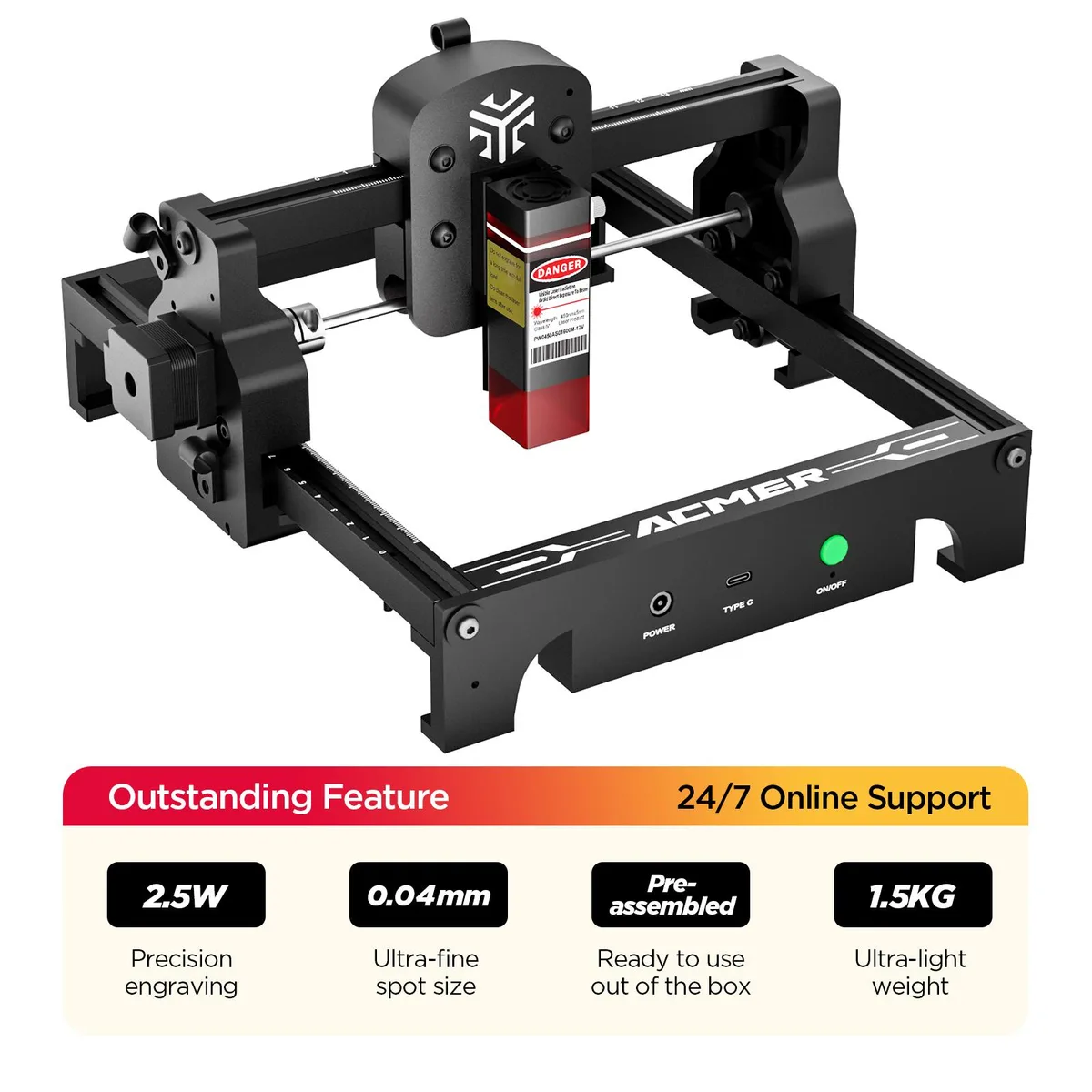 ACMER ACMER S1 6W Laser Engraver 130x130mm — product photo