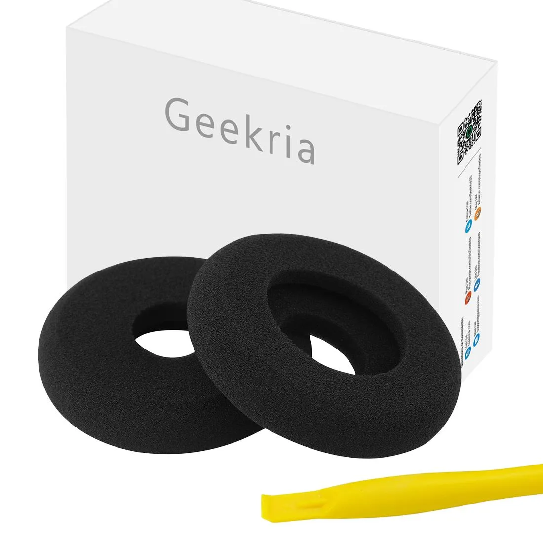Geekria Geekria Comfort Foam Ear Pads for Grado SR60 SR80 SR125 SR225 M1 M2 (Black) — product photo
