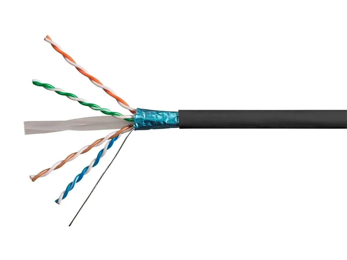 Monoprice Inc. Monoprice 141484 Cat6A Bulk Cable 500 ft Black F/UTP 23AWG CMR 550MHz — product photo