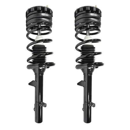 Pair of rear complete strut assemblies, silver metal finish