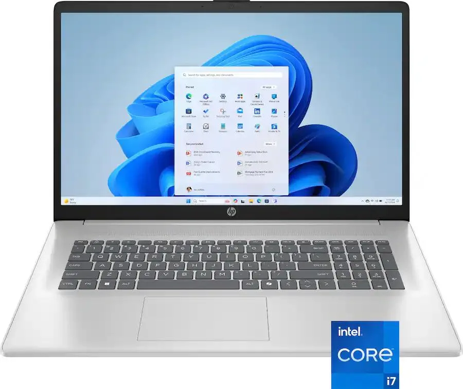 HP HP 17-cn3327dx laptop 17.3" FHD IPS i7-1355U 16GB 1TB SSD Natural Silver — product photo