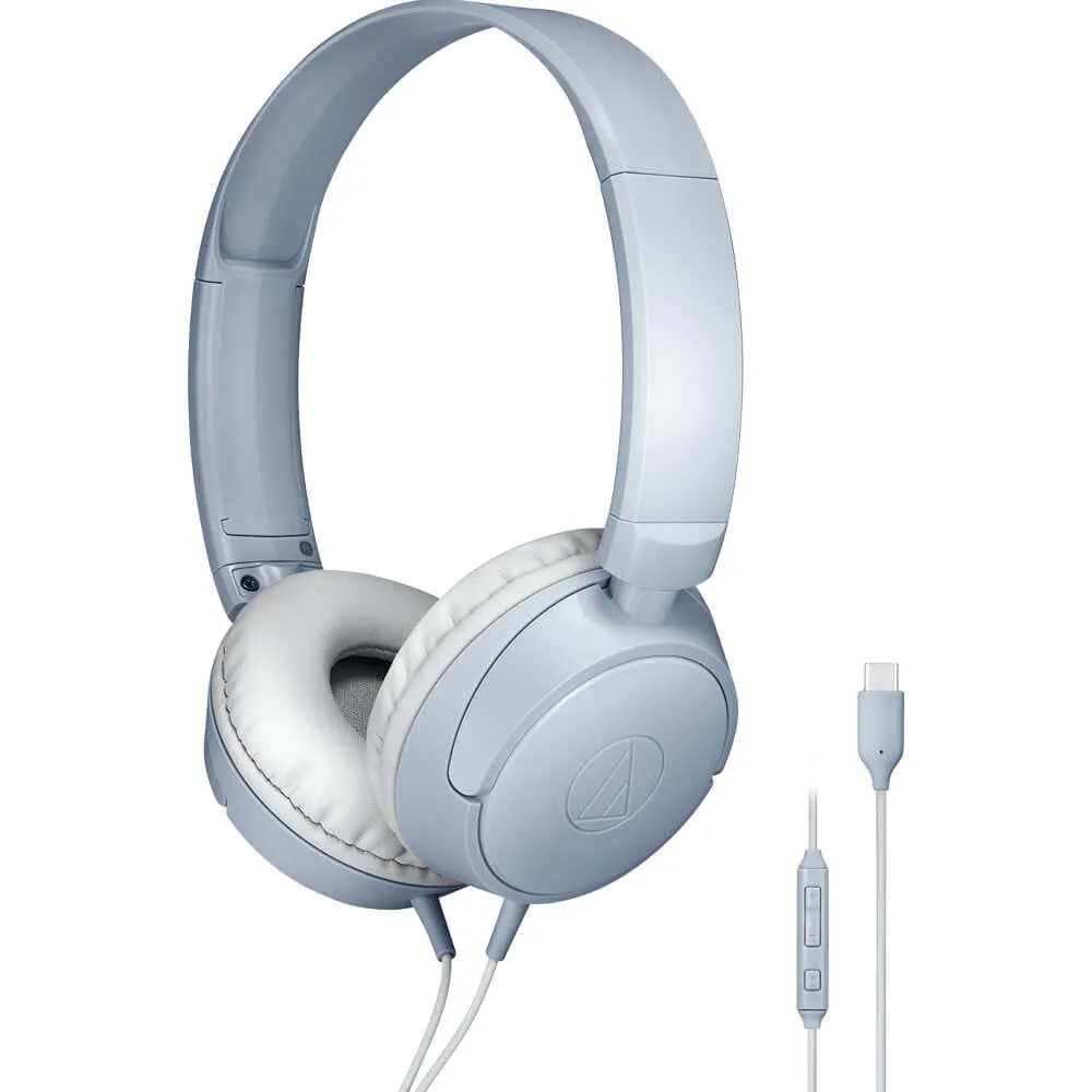 Audio-Technica Audio-Technica ATH-S120C USB-C On-Ear Headphones Blue-Gray — product photo