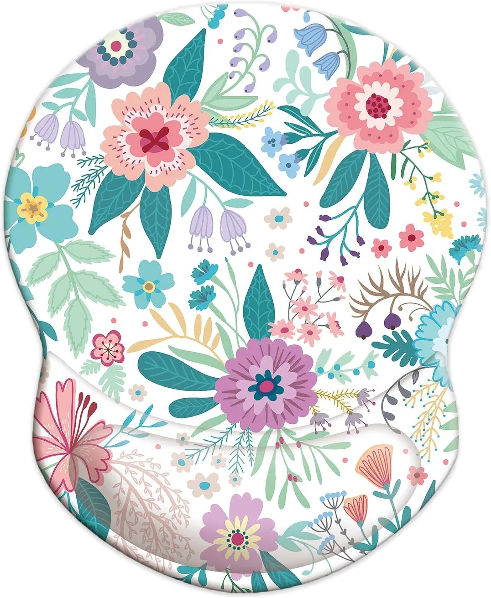 BAOFENG BAOFENG Ergonomic Mouse Pad with Wrist Rest (Pretty Flowers) — product photo