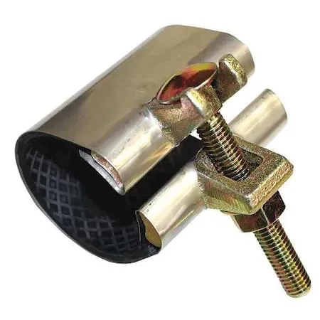 Stainless steel repair clamp with single bolt for 2 inch pipe