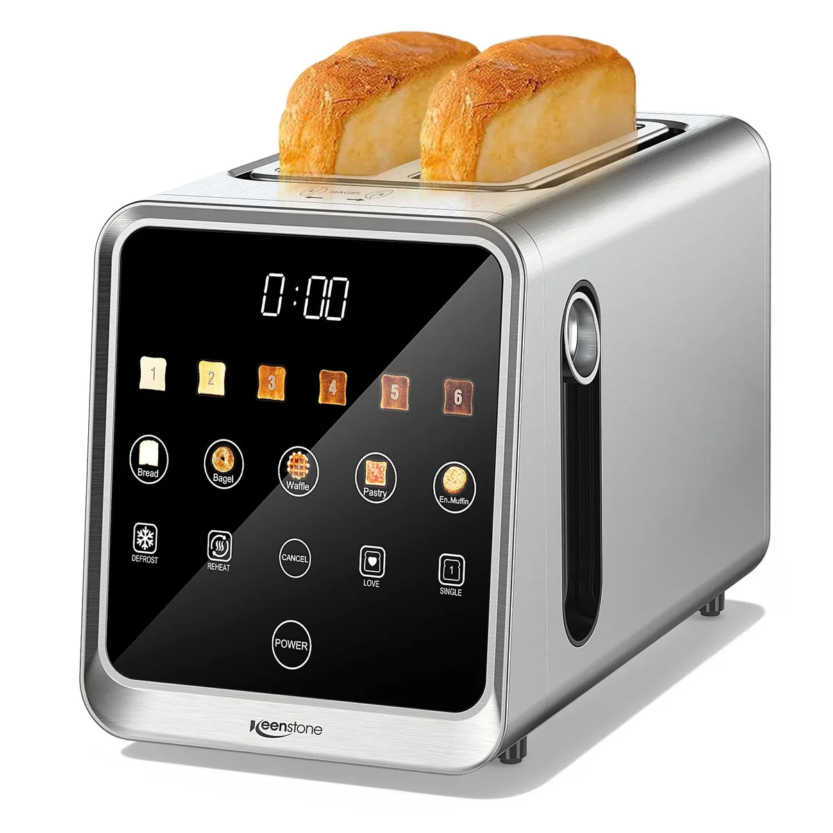 Keenstone TA7703-UL toaster, 2 slice, 1500 W, purple — product photo