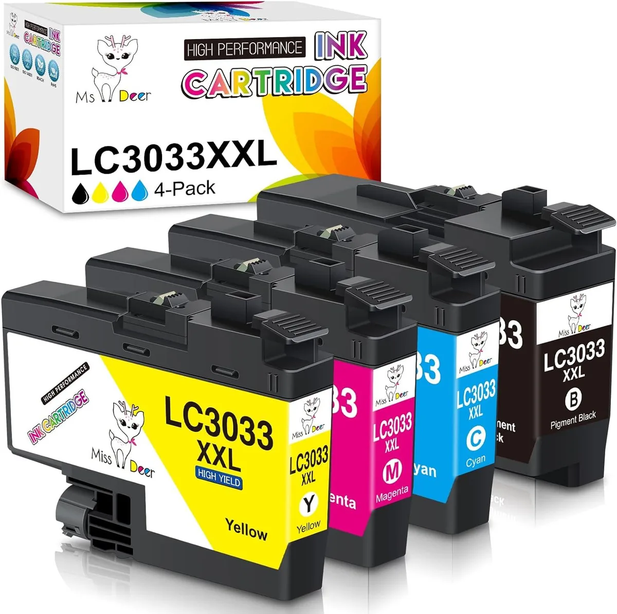 NuoTo NuoTo LC3033XXL BK/C/M/Y Ink Cartridges 4-Pack — product photo