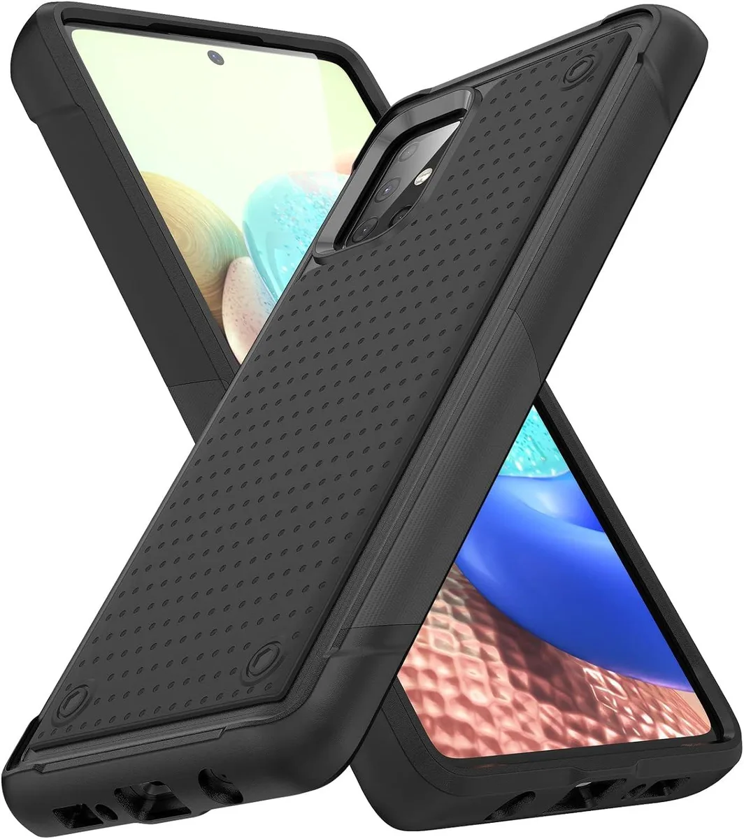 TAURKENAM TAURKENAM Samsung Galaxy A71 5G 2-in-1 Military Drop Case Black — product photo