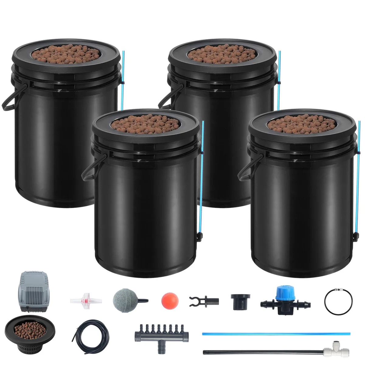 VEVOR VEVOR DWC Hydroponics Grow System 5.28 Gallon 4 Buckets — product photo