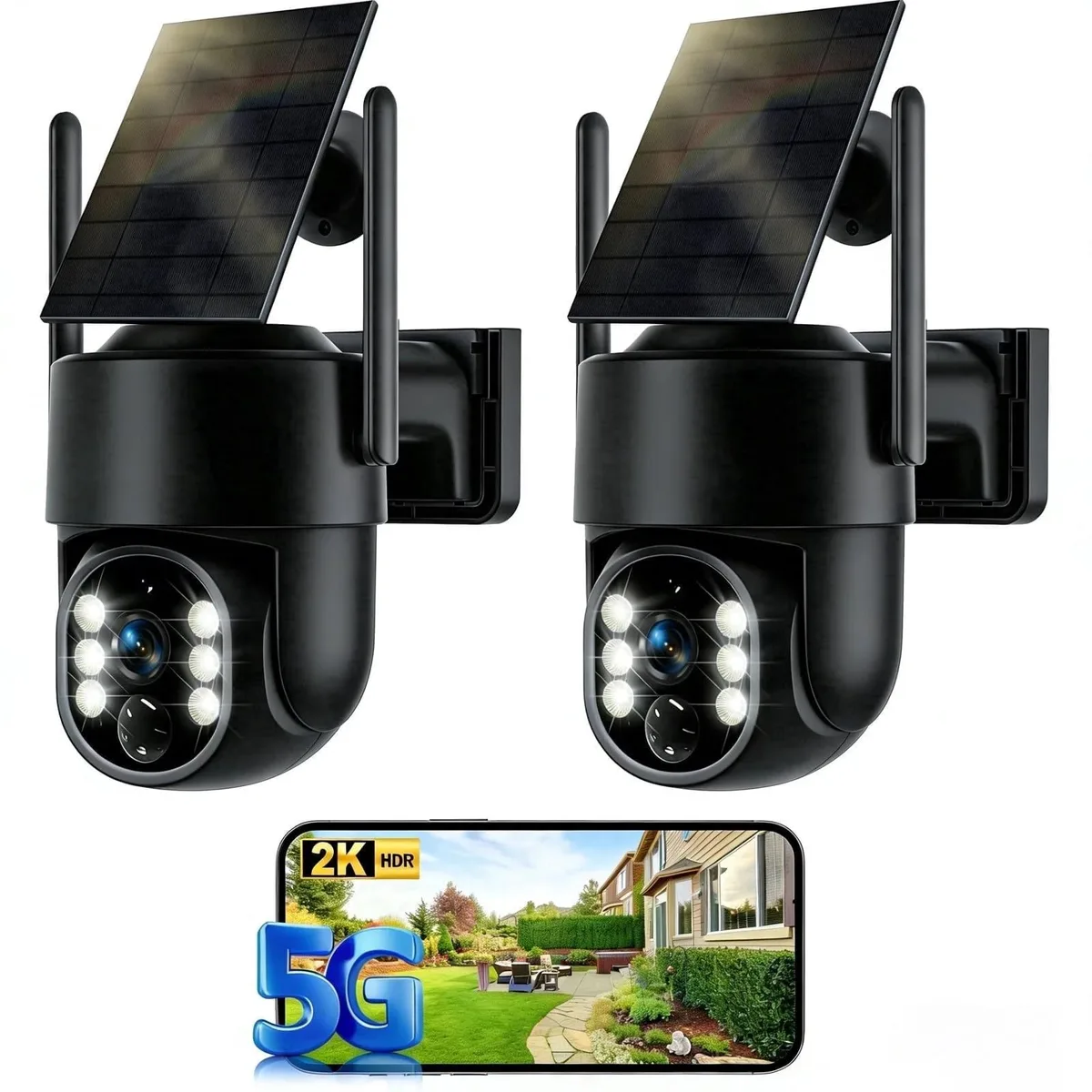 Picturesky Picturesky Avue 2K Solar Security Camera White 2-Pack — product photo