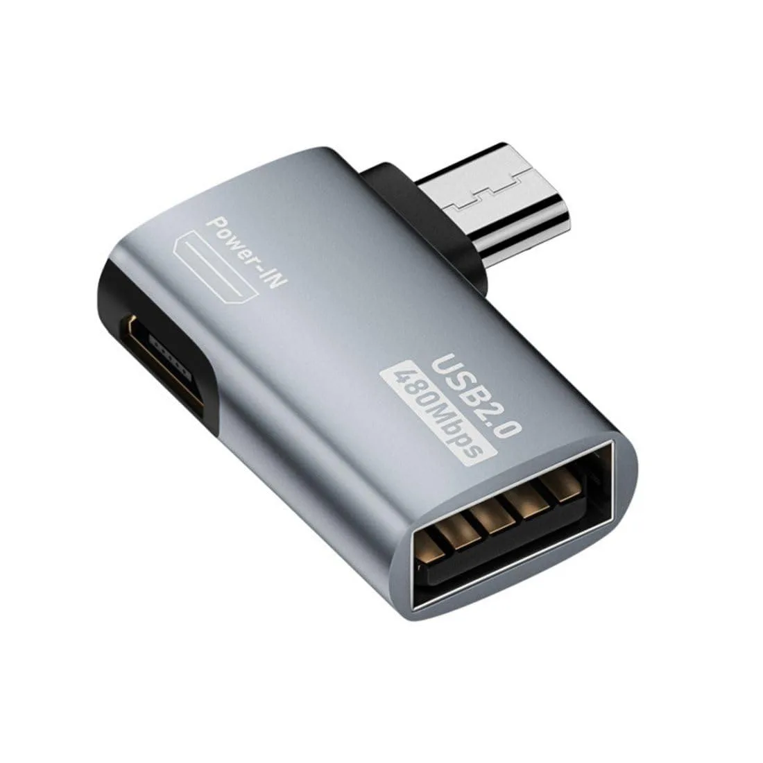 Vszerda Vszerda U2-009-LE Micro USB OTG Power Adapter 90 Degree Left Angled — product photo