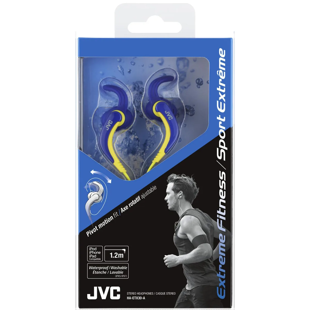 JVC JVC HA-ETX30-A-J Blue In-Ear Wired Earbuds — product photo