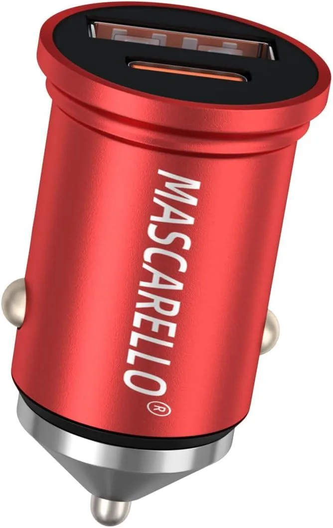 BeautiFeel BeautiFeel 40W Dual-Port Car Charger USB-C PD 20W QC 20W Red — product photo