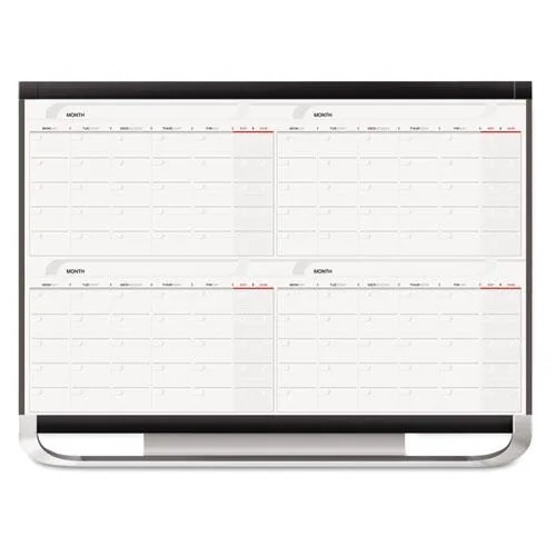 Quartet Quartet 4MCP43P2 Prestige 2 Total Erase 4-Month Calendar 48 x 36 Graphite Frame — product photo