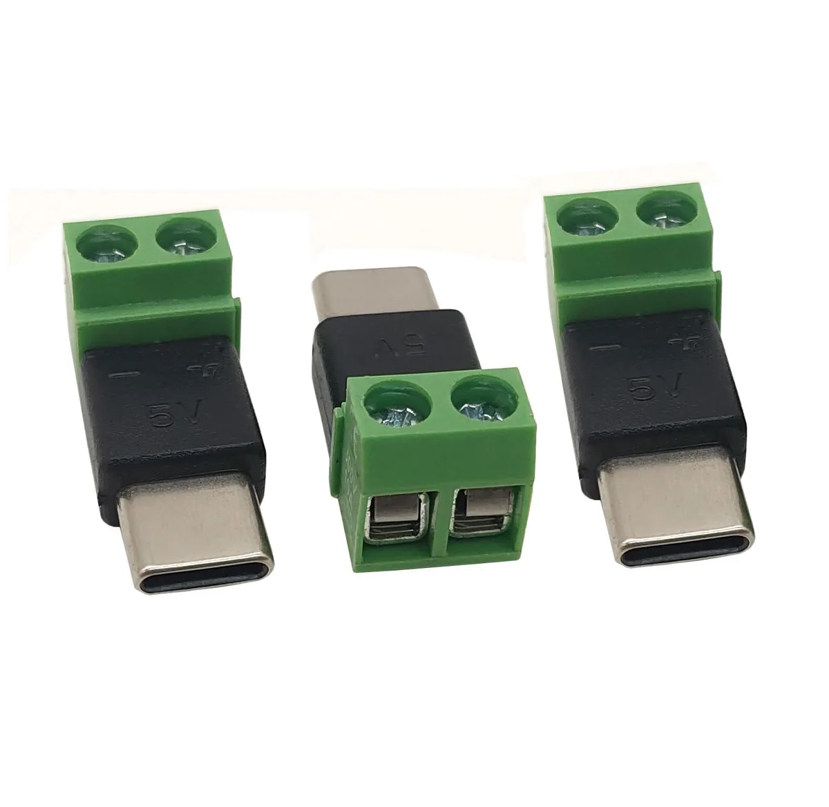 BUCIER BUCIER USB-C Male to 2-Pin Screw Terminal Adapter 3-Pack — product photo