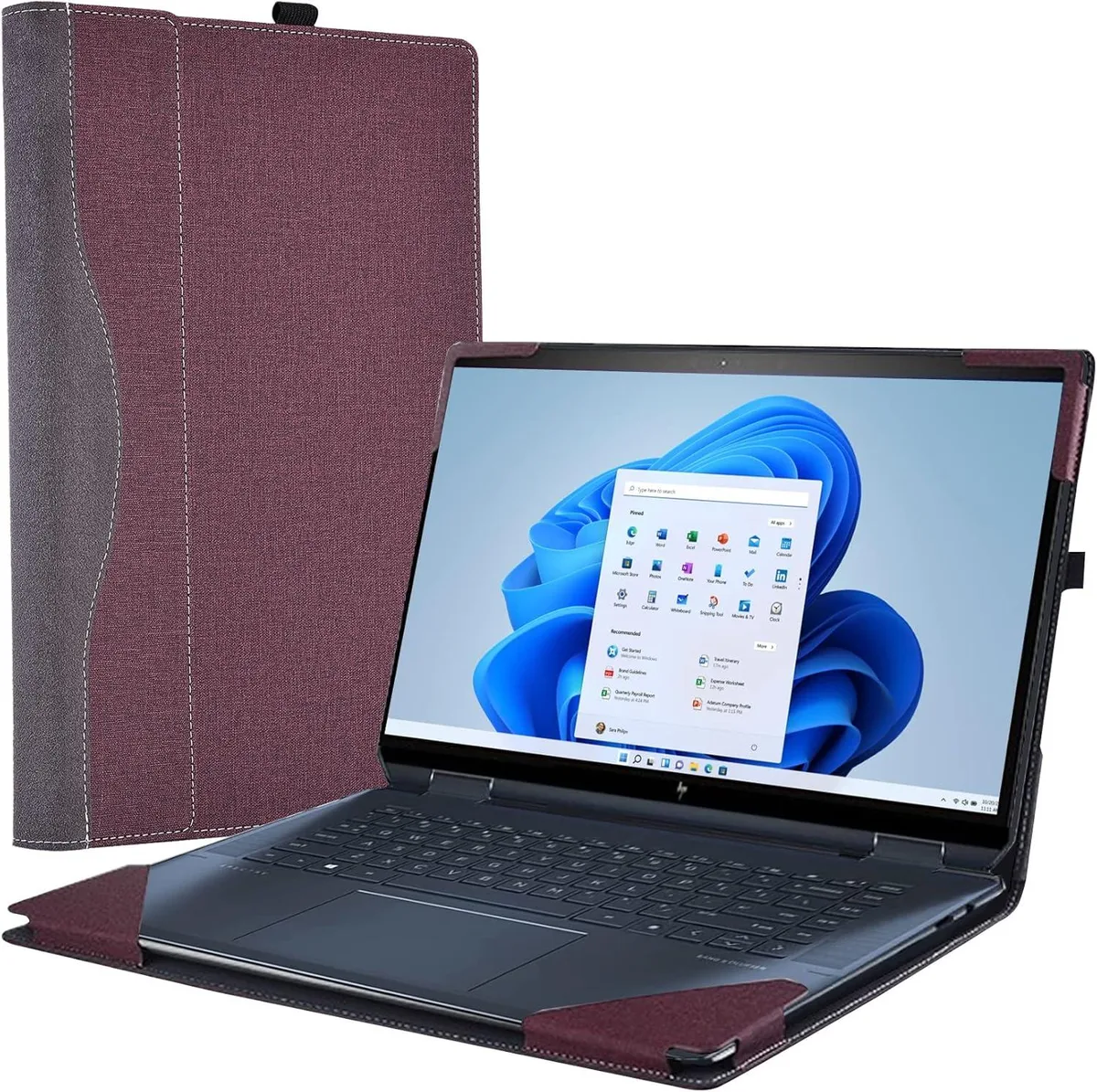 BONAEVER BONAEVER Hard Case Laptop Sleeve Wine Red — product photo