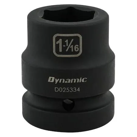Black phosphate 1 inch drive socket, six point, laser etched markings