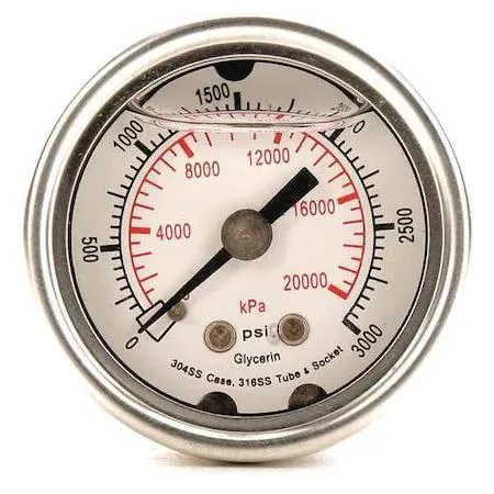 Value Brand Value Brand Pressure Gauge Liquid Filled 1-1/2 In 4CFN4 — product photo