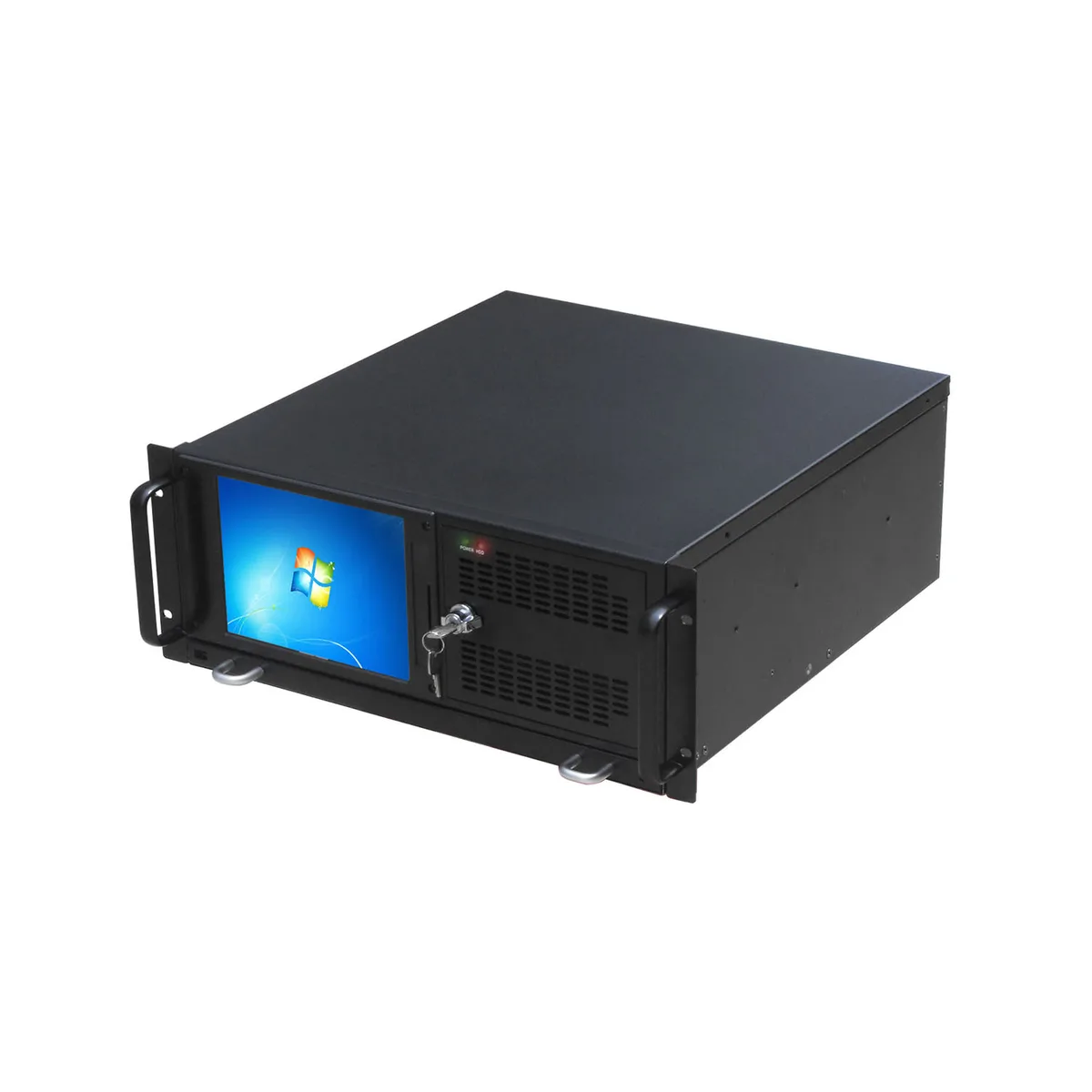 Shenzhen Junxiangcheng Technology Co., Shenzhen Junxiangcheng Technology Co., 4U 19-inch Rack Server Chassis 450mm Depth 8.4" LCD — product photo