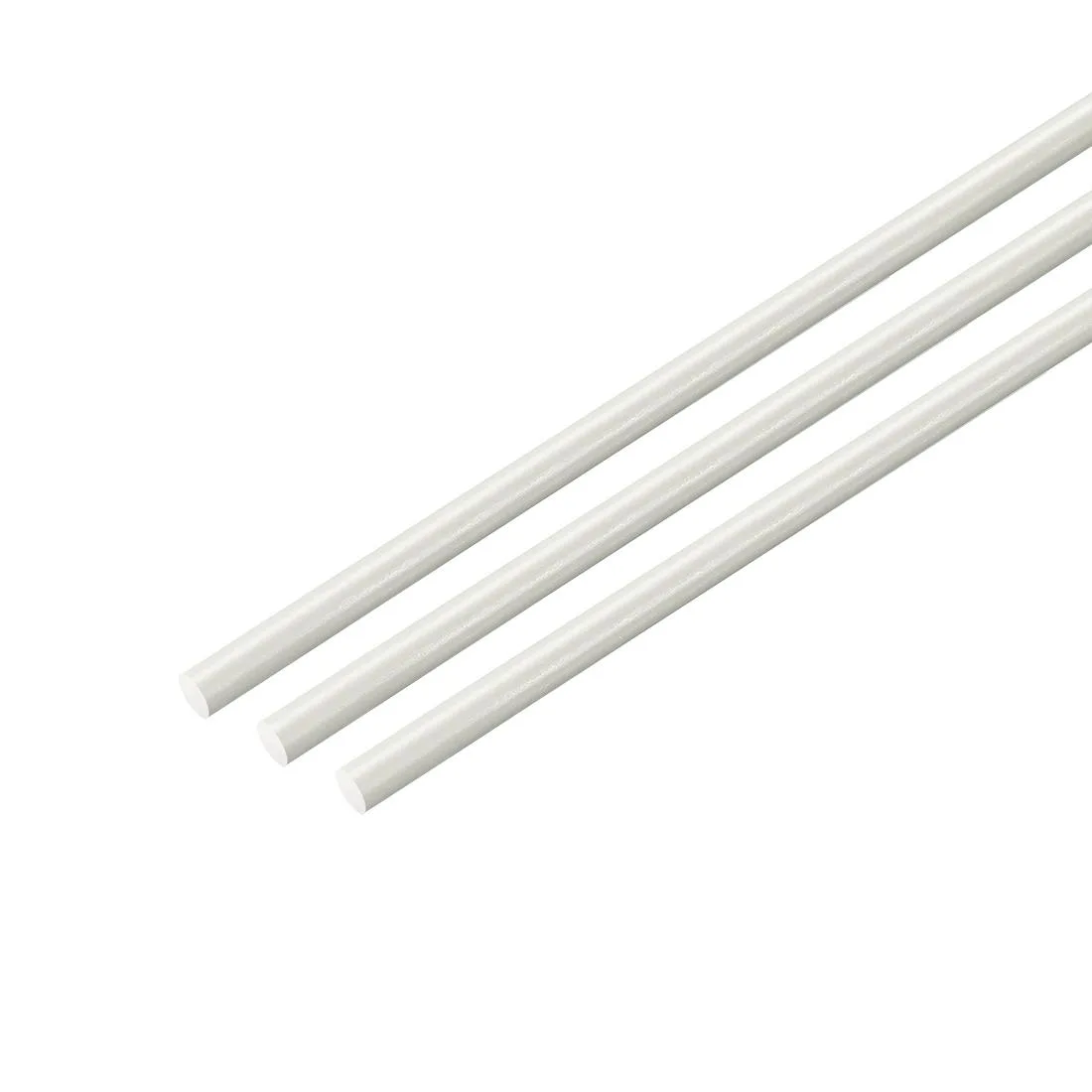 Unique-Bargains Unique-Bargains FRP Fiberglass Round Rod 2mm Dia 50cm Length White 3pcs — product photo