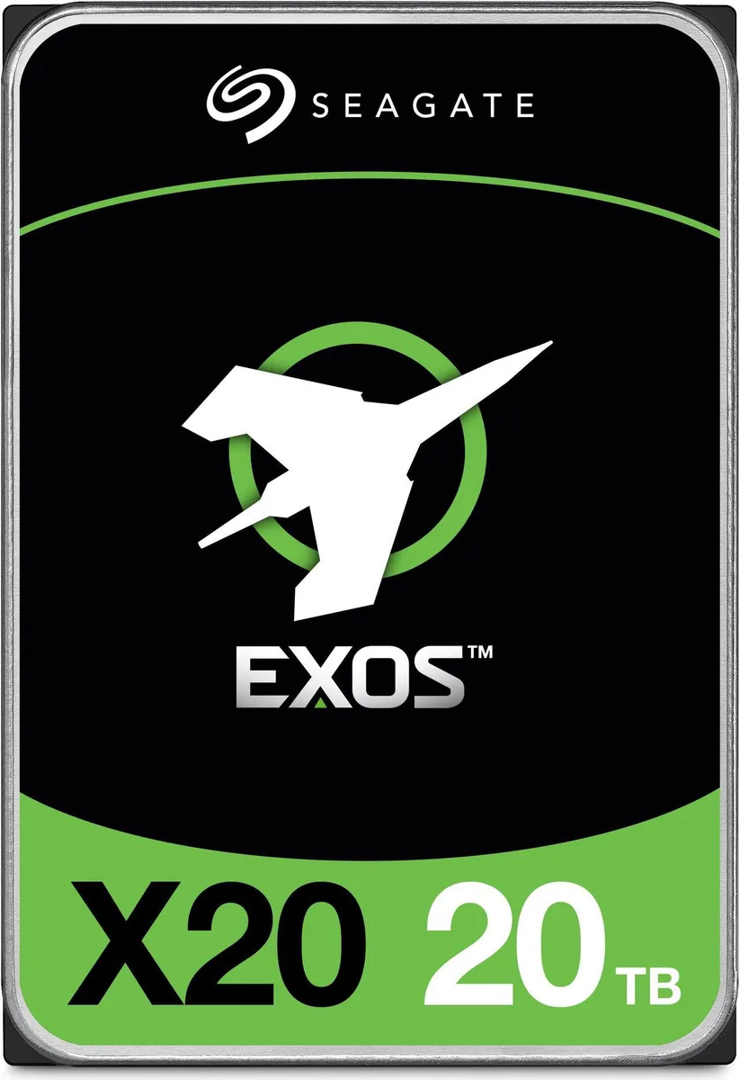 Seagate Seagate Exos X20 ST20000NM007DProduct 20TB 7200 RPM SATA 6.0Gb/s 256MB 3.5" internal hard drive — product photo