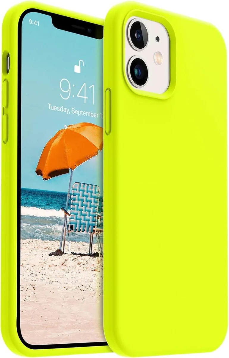 TAURKENAM TAURKENAM iPhone 12 / 12 Pro Case 6.1 inch Fluorescent Yellow — product photo