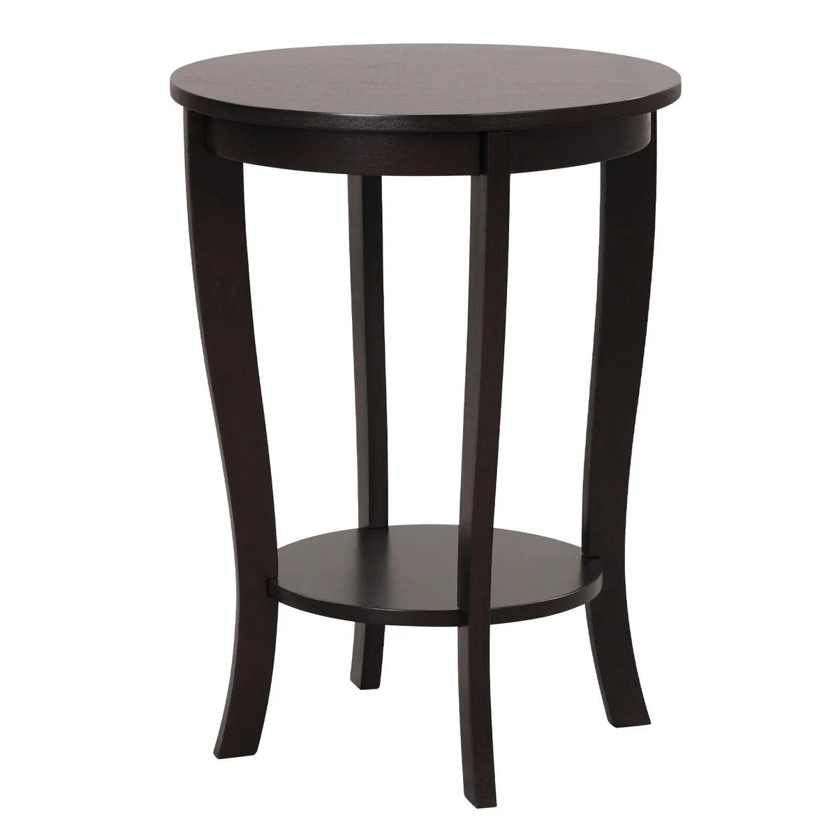 SlickBlue SlickBlue 2-tier Round End Table Espresso 18x18x24.5 11 lbs — product photo