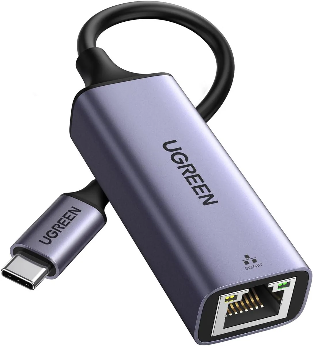 PISKEKAT PISKEKAT USB C to Ethernet Adapter Gigabit RJ45 USB 3.0 Thunderbolt 3 compatible — product photo
