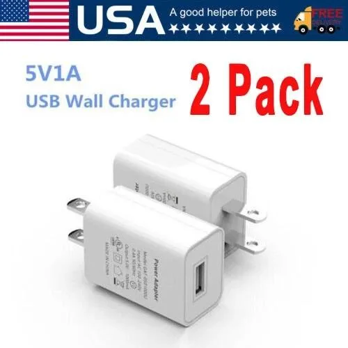 RAYBESTOS UNBRANDED RAYBESTOS UNBRANDED 2 Pack 5V 1A US Plug USB Wall Charger — product photo