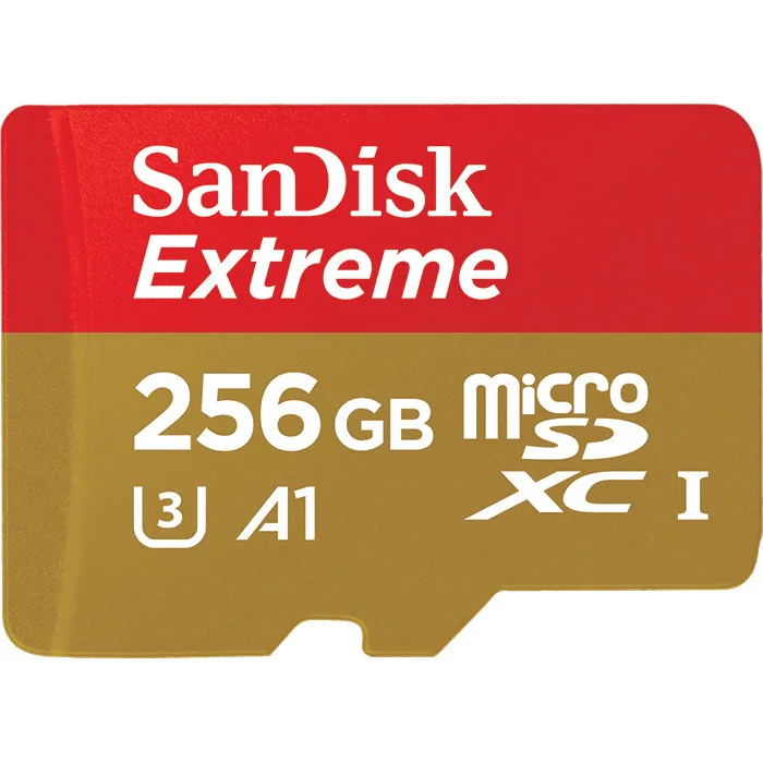 SanDisk SanDisk Extreme 256 GB microSD 160/90 MB/s U3 A2 — product photo