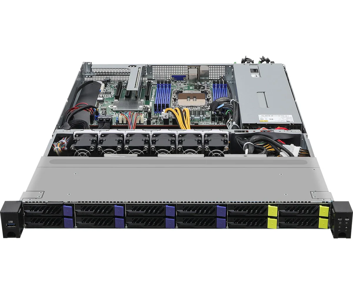 ASRock Rack ASRock Rack 1U8S4E-EGS/2T barebone server 8 SATA 4 NVMe 2.5" hot-swap — product photo