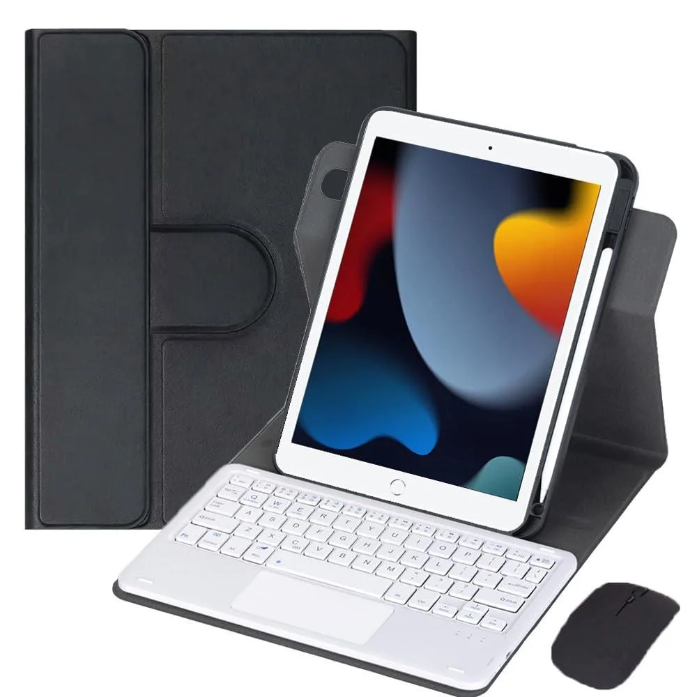 Timoom Timoom 360° Rotating Keyboard Folio with Trackpad for iPad Air 3 2019 &amp; iPad Pro 10.5 2017 (Black White) — product photo
