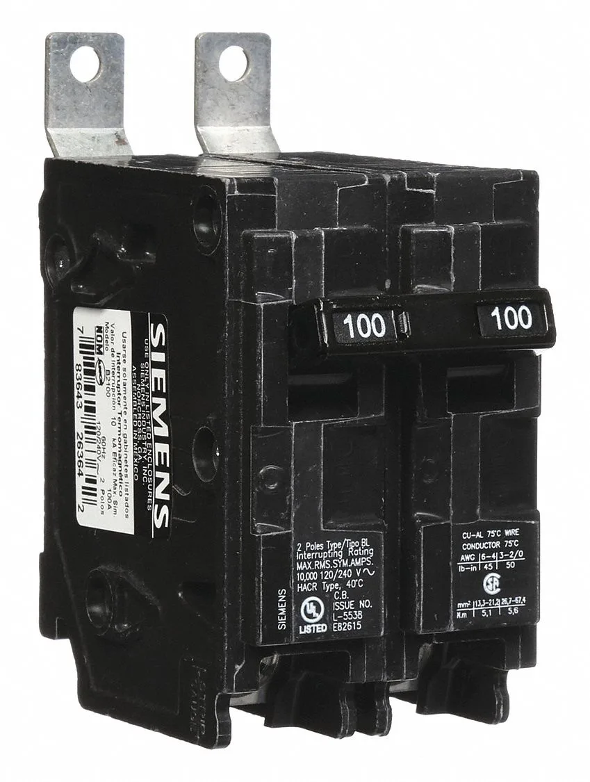 SIEMENS SIEMENS B2100 Circuit Breaker, BL Series, 100A, 2 Pole, 120/240V AC — product photo