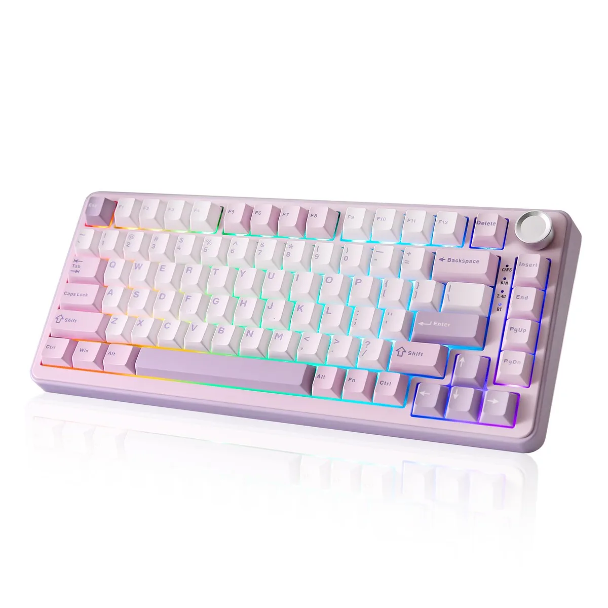 YUNZII YUNZII B75 PRO Wireless Mechanical Gaming Keyboard 75% Knob Purple Cocoa V2 Switch — product photo