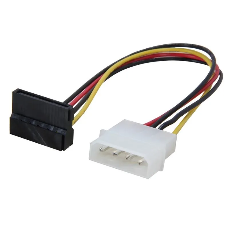 EN-Labs EN-Labs IDE2SATA890 Molex 4-pin to SATA 15-pin 90 degree 8 inches power adapter cord — product photo