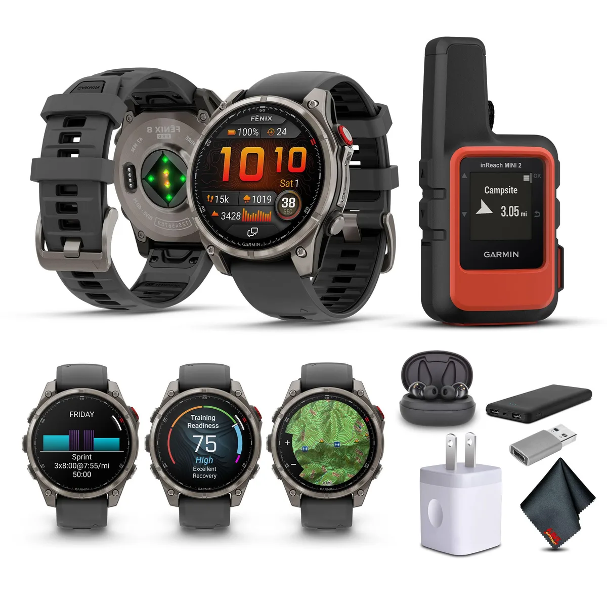 Garmin Garmin Fenix 8 Pro 47mm AMOLED Smartwatch Bundle inReach Mini 2 — product photo